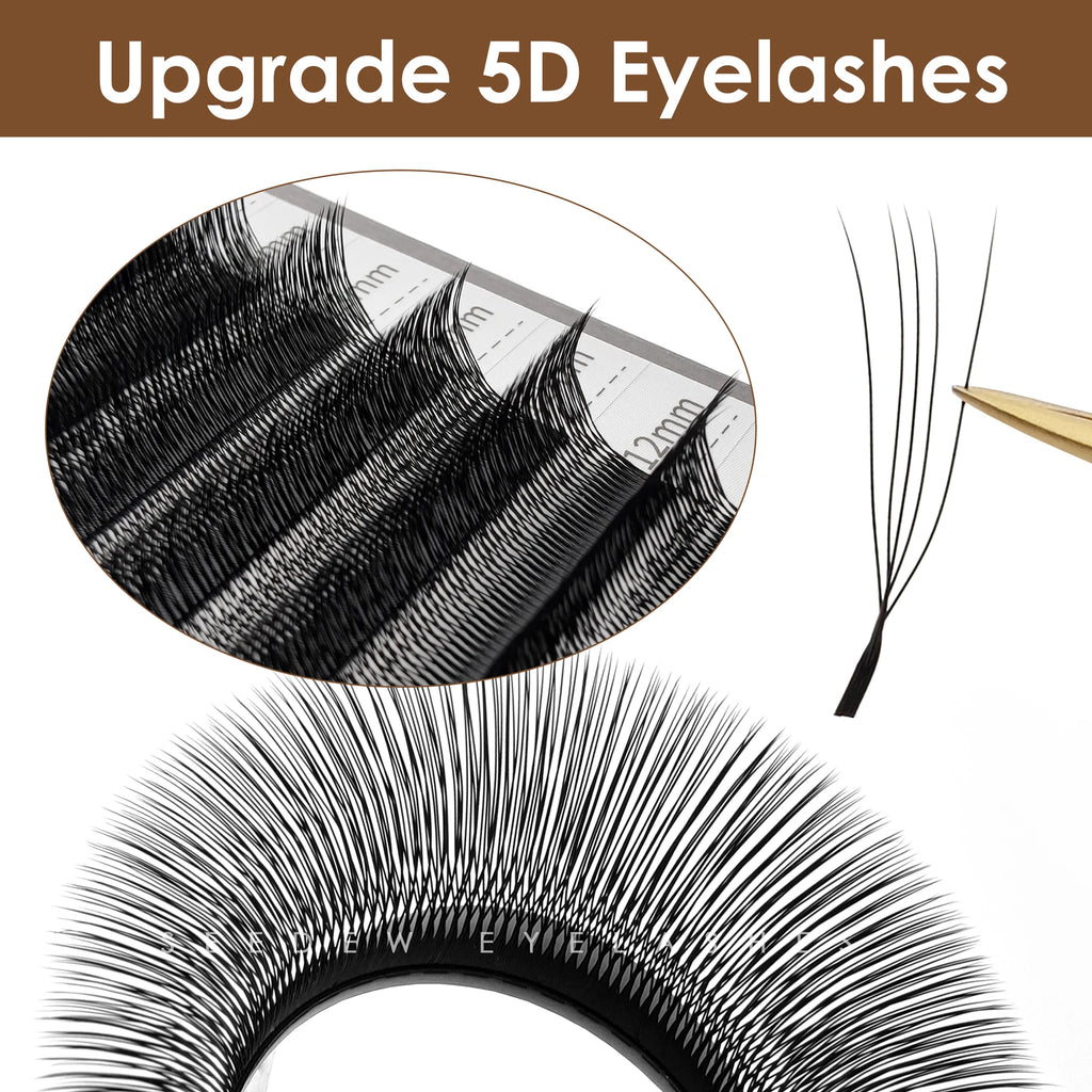 SEEDEW 5Cases/Lot U-Shaped 5D Eyelashes Extensions Natural Soft 5D U Lashes Premium Mink False Eyelashes