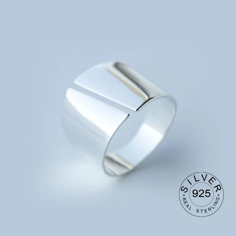 925 Sterling Silver Rings For Women Geometric Fine Jewelry Finger Adjustable Cute Flower Leaf Zirco Ring For Party Birthday Gift