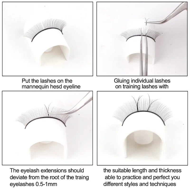 5/10/15/20Boxes Training Lashes Beginner False Eyelashes Practice Mink Lashes Strip Individual Lashes Eyelash Extension Tools