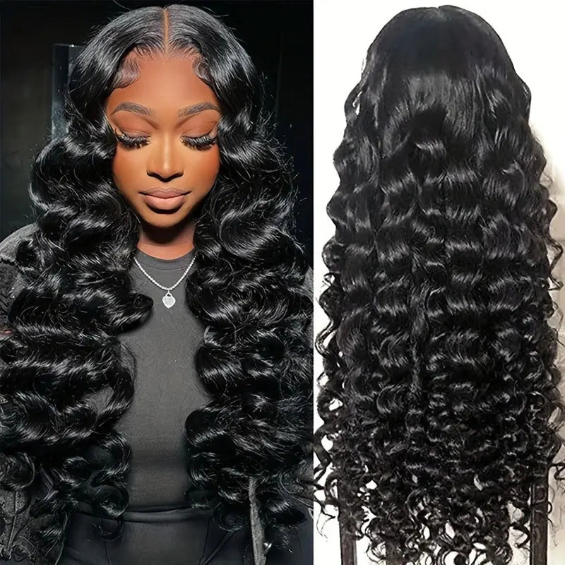 250 Density Deep Wave 13x4 Lace Frontal Wig Brazilian Wigs Virgin Transparent Lace Front Human Hair Wigs Pre plucked Human Hair