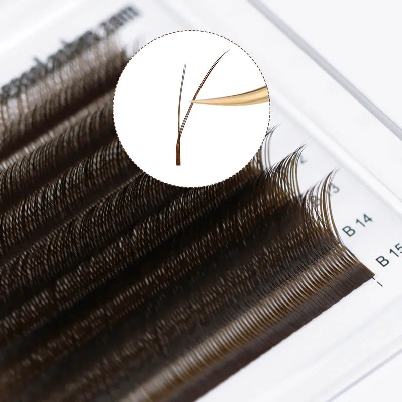 Dark Brown Kitten Lashes Fox YY Shape Eyelash YY Eyelash Cilia and Brazilian Volume Soft Faux Mink YY Lashes Y Cilios