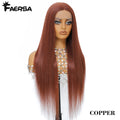 HD Lace Front Wig, Blend Hair 13X6 Lace Wig Pre Plucked Glueless Synthetic Heat Resistant Long Straight Black and Blonde Wigs