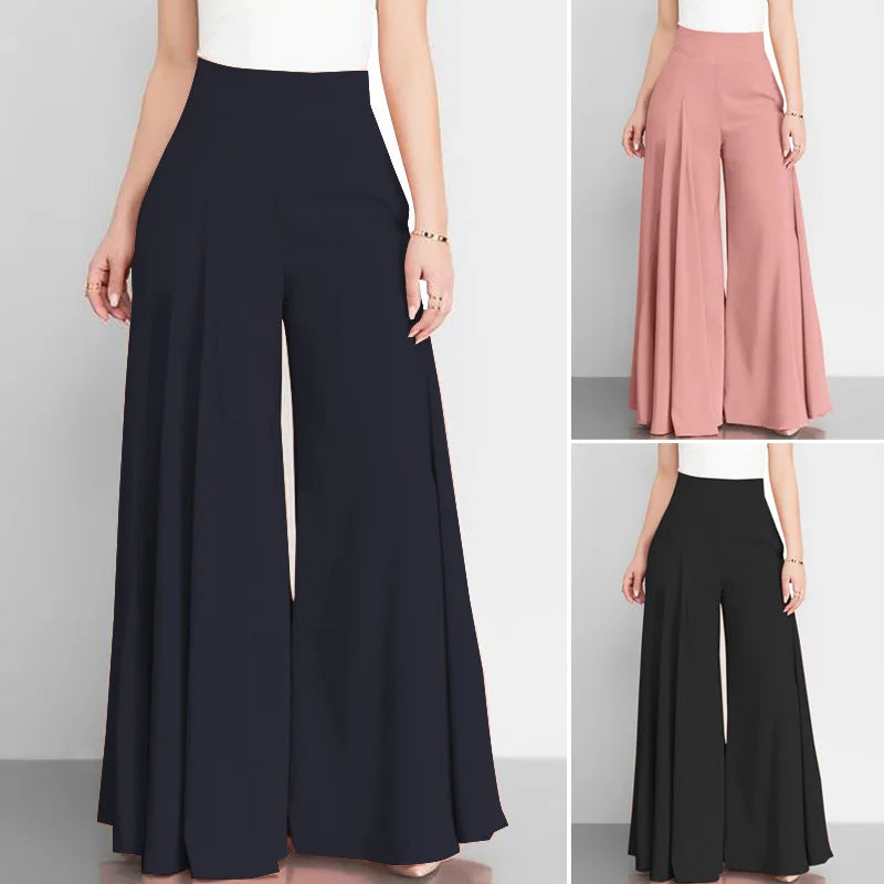 Fashion High Waist Wide Leg Pants for Women Elegant Casual Office Solid Loose Long Pant New Spring Autumn Womens Clothing
