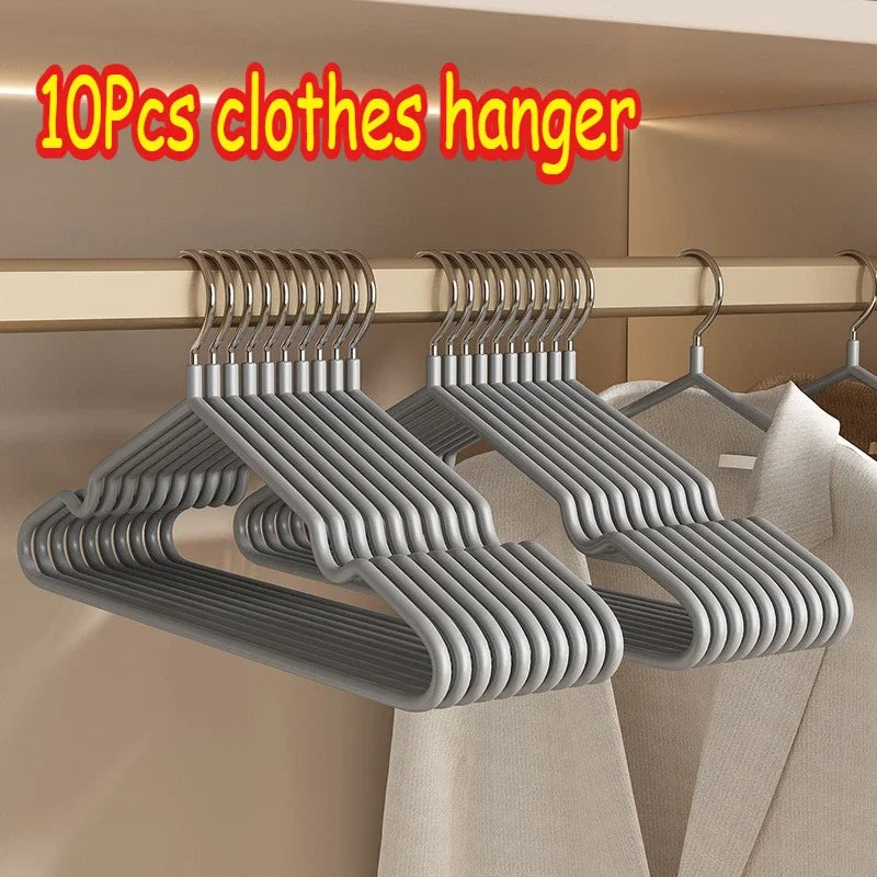 Non-Slip Coated Metal Suit Coat Hangers Heavy Duty Clothes Hangers Metal Shirt Jacket Hanger with Round Notches for Dress