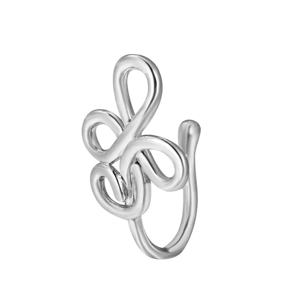 Men Women Nose Ring Clip Fake Septum Piering Rock Hip Hoop Punk Stainless Steel Body Jewelry Non Perforation Nose Clip Ring 2026
