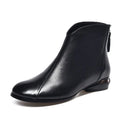 Fashion Ladies Ankle Boots Soft Sole Female Leather Short Boot 2023 New Autumn Winter Warm Plush Low Heel Booties Women Footwear