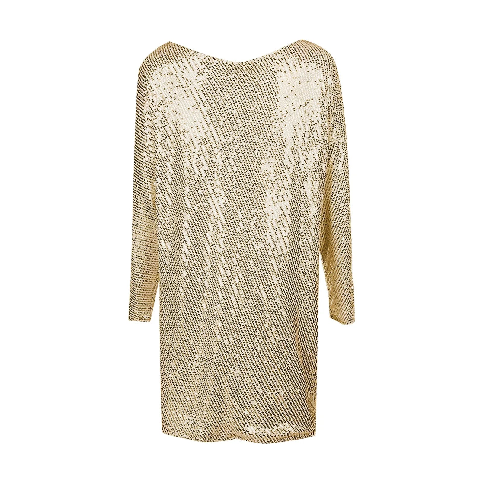 Sequined Party Dresses Women's Sexy One Shoulder Ankle Length Midi Dress Pullover Solid Color Evening Club Party Dress For Women