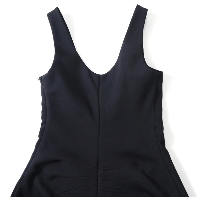 Women's jumpsuit New high waisted slim straight leg pants for the summer of 2026 Sleeveless curved knife pants Bodysuit women