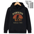 Demogorgon Hawkins Hoodies Kids Cartoon Anime Print Clothes Streetwear Basic Boys Tops Children Sweatshirts