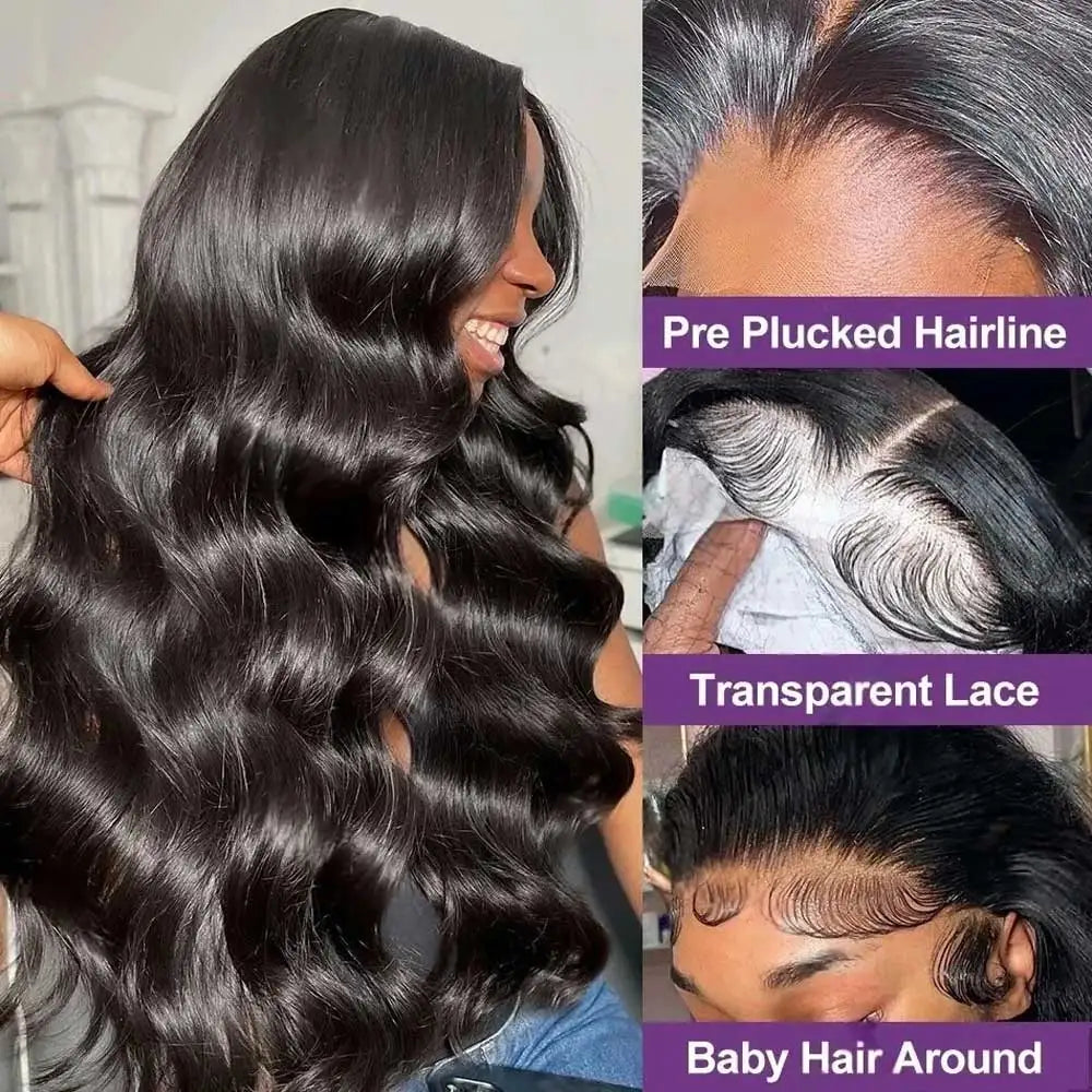 13x6 Lace Front Wigs Human Hair 250 Density Hd Body Wave Frontal
