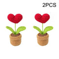 Hook Woven Finished Small Potted Plant Simulation Flower Potted Plant Flower Decoration Creative Gift Ornament