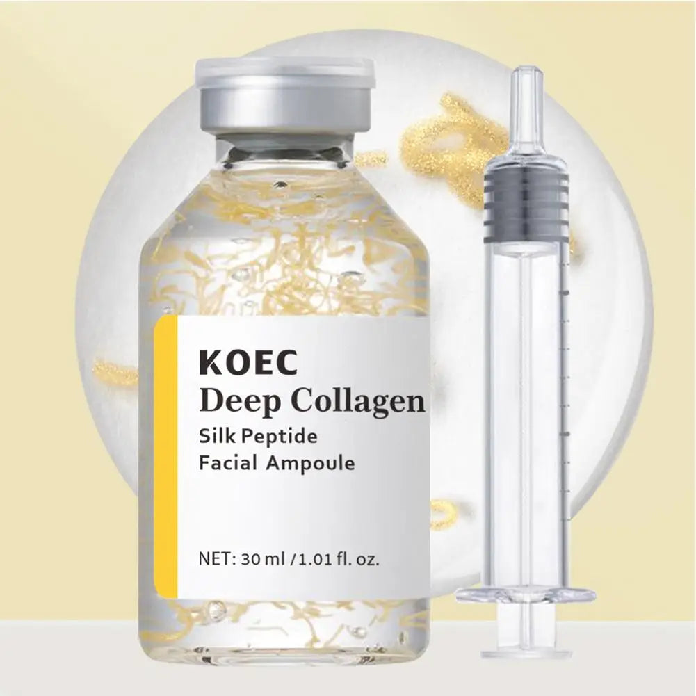 Korean Collagen Silk Peptide Serum Intensive Lifting Firming Deep Moisturizing Anti Aging Revitalizing Face Skin Care Ampoule