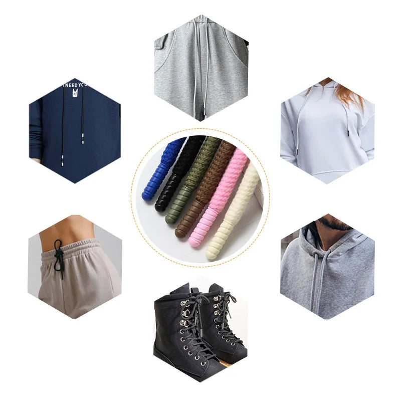 135CM 9mm Round Garment Drawstring Cord Waistband Sweatpants Drawstring Strap Hoodies Thread Shoes Band DIY Accessories TJ21678