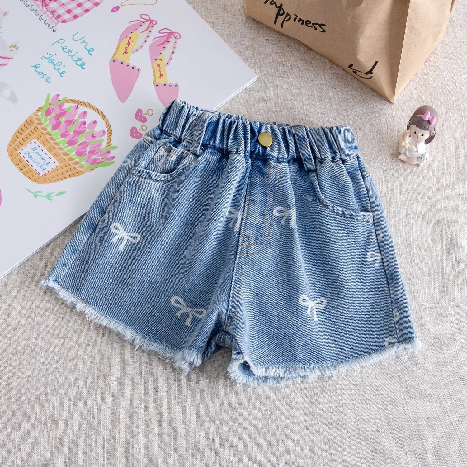 Korean Style Kid Short Denim Shorts for Girls Fashion Girl Short Princess Jeans Children Pants Girls Shorts
