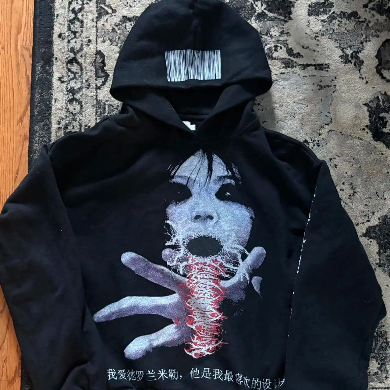 Y2k Droland Miller Scare Hoodies Women Gothic Punk Streetwear Grunge Top Sweatshirt Oversized Harajuku Hip Hop Hoodie Clothes