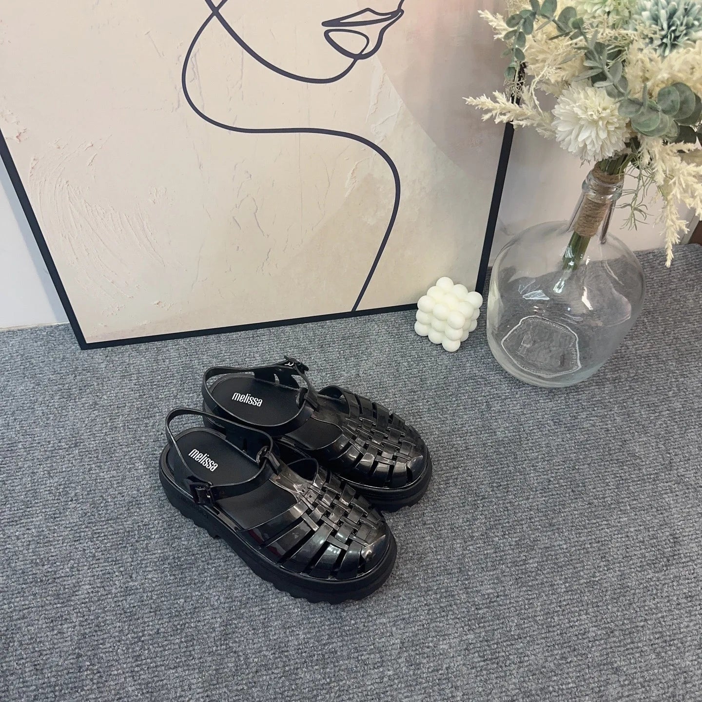 Mini Melissa  Women's Shoes Summer Adult Girls Open Toe Roman Matsu Thick Sole Sandals Ladies Breathable Beach Shoes Casual Shoe