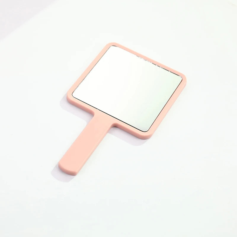 1PC Eyelash Extension Handheld Makeup Mirror Square Makeup Vanity Mirror with Handle Hand Mirror SPA Salon Compact Mirrors