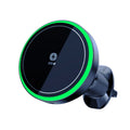 25W Air-Cooling Car Wireless Charger LED Light Phone Stand Magnetic Fast Charging Station For Magsafe iPhone 17~12 Pro Max