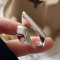 925 Sterling Silver Rings For Women Geometric Fine Jewelry Finger Adjustable Geometric Gold Ring For Party Birthday Gift