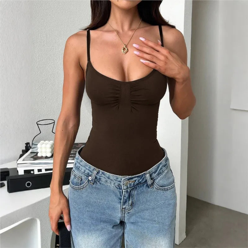 Casual Jumpsuit Jumpsuits For Woman Rompers Playsuits Bodysuits Elegant All-match Simple Style Hot Girl Style Solid Color Slim