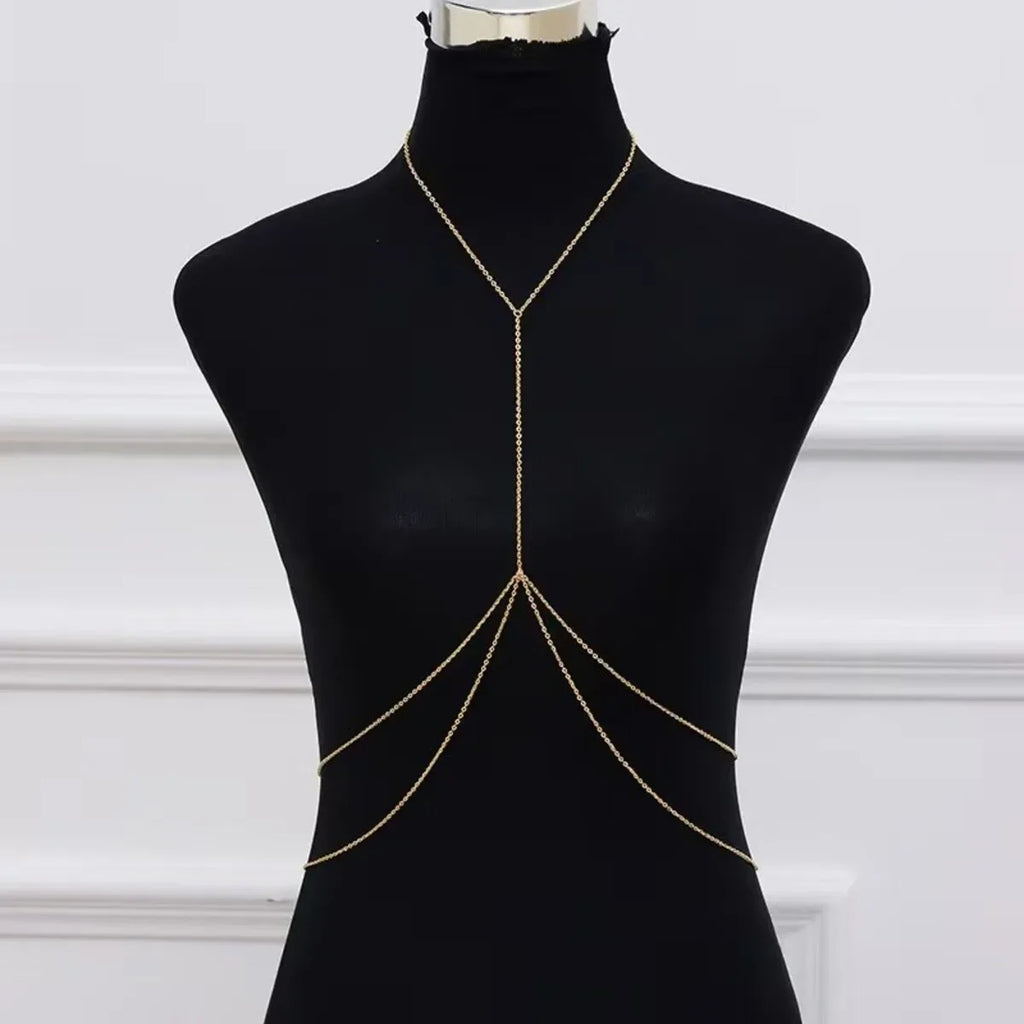 Trendy Cross-Body Body Chain ✨ Sexy Minimalist Integrated Link Jewelry – Versatile Fashion Accessory & Gift for Women