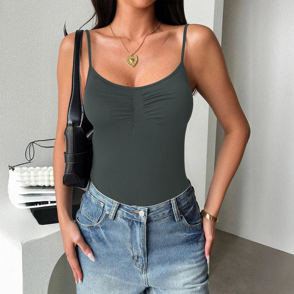 Casual Jumpsuit Jumpsuits For Woman Rompers Playsuits Bodysuits Elegant All-match Simple Style Hot Girl Style Solid Color Slim