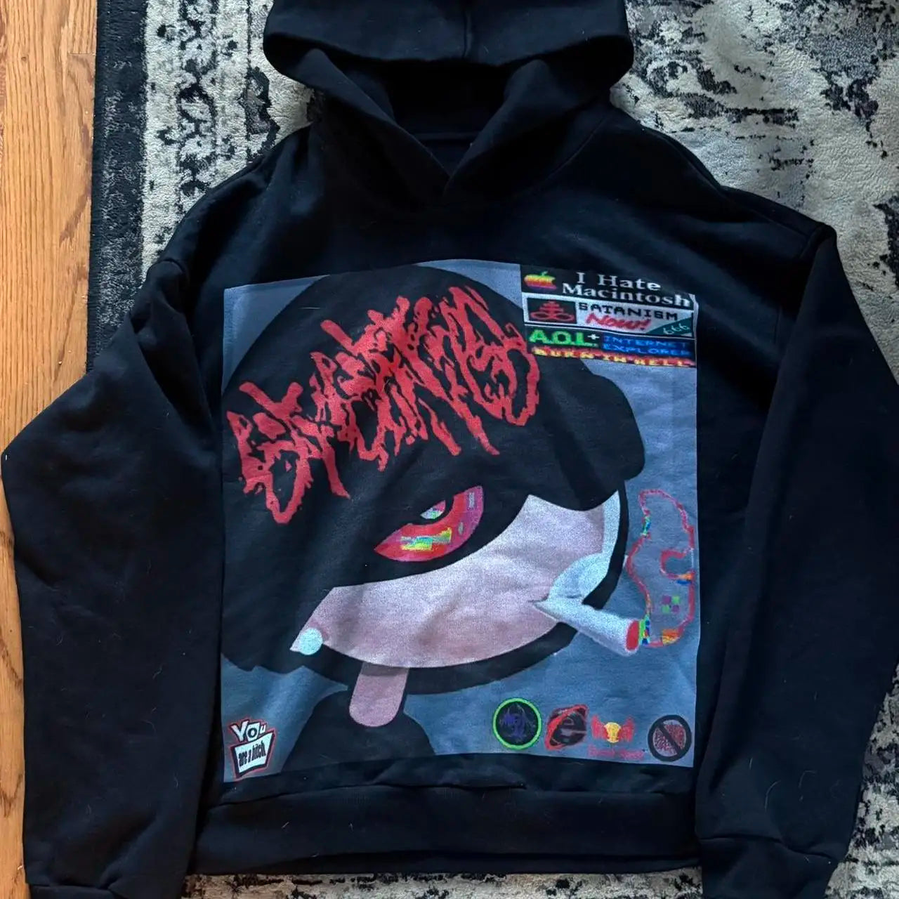 Y2k Droland Miller Scare Hoodies Women Gothic Punk Streetwear Grunge Top Sweatshirt Oversized Harajuku Hip Hop Hoodie Clothes