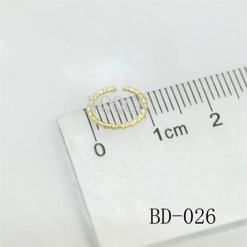 New 20pcs Gold Color Twist Rounded Women Nose Ring Vintage Personality Nose Nail & Nose Rings Both Men Jewelry Gift
