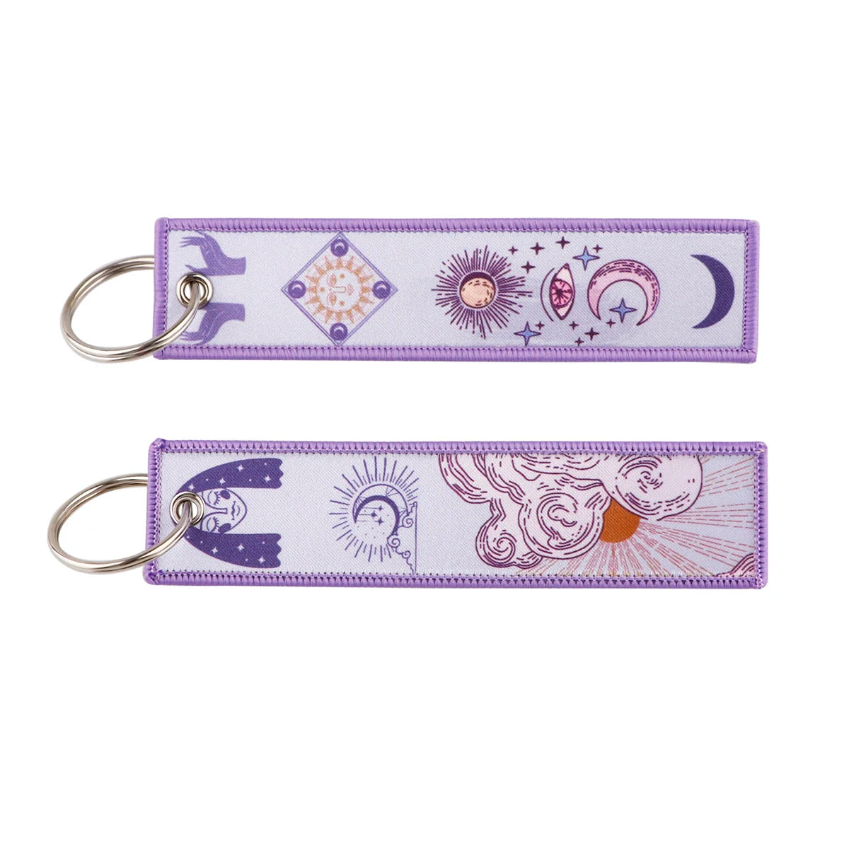 Van Gogh Art Oil Painting Embroidered Key Chain Key Fobs Key Tag For Motorcycles Cars Backpack Chaveiro Keychain Kering Gifts
