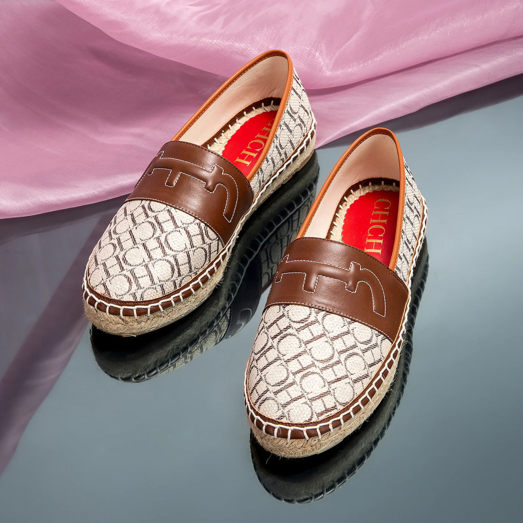 Retro Classic Style New Women's Flat Shoes Letter Print Design Women's Casual Fisherman Shoes Fashionable and Versatile