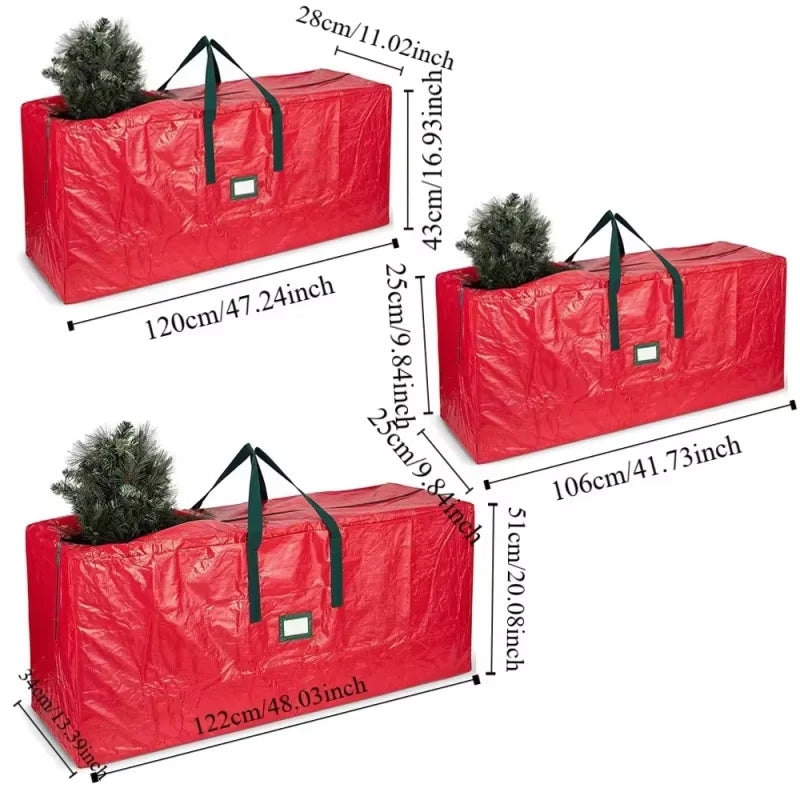 LUSQI Christmas Tree Storage Bag For 7.5-9ft Trees Multifunctional Storage Bag Waterproof Red Green Grey Strong Oxford Cloth Box
