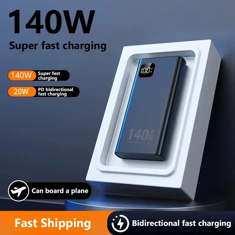 Lenovo 500000mAh High Capacity 140W CCC 2027NEW Power Bank Portable Super Fast Charging Battery Charger for Xiaomi iPhone