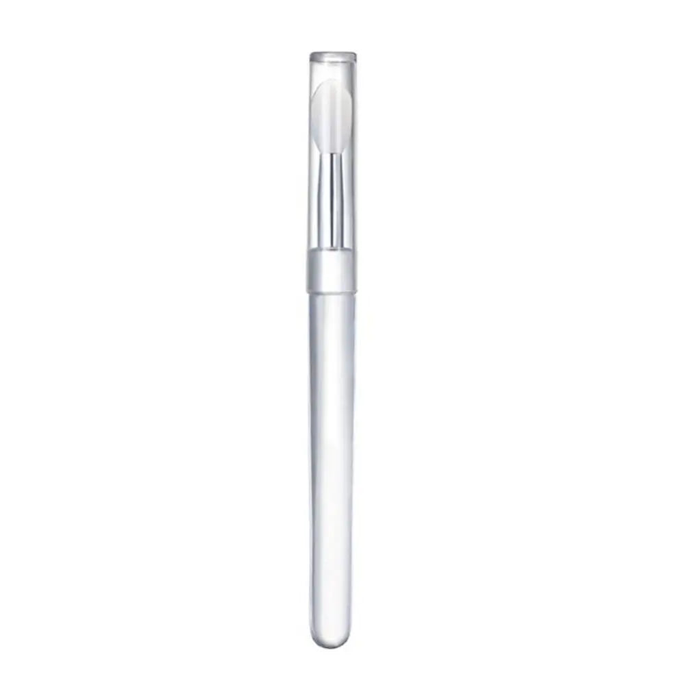 1PC Women Lip Brushes Transparent Crystal Handle Silicone Lip Brushes with Dust Cap Lip Gloss Makeup Applicator Cosmetic Tool