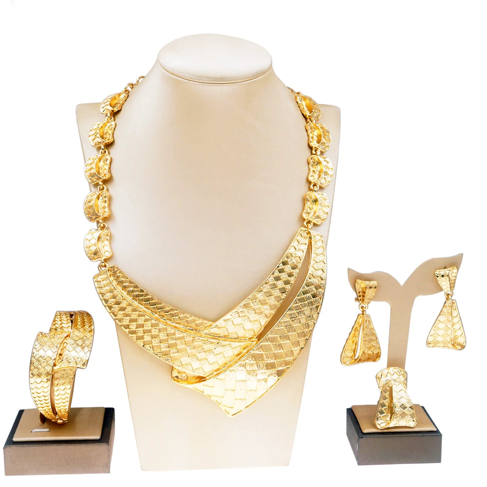 Jewelry For Women Necklace Rings Earrings Bracelet Set Fashion Simple Pendant Everyday Wear Nigerian Weddings  Jewelry Gifts