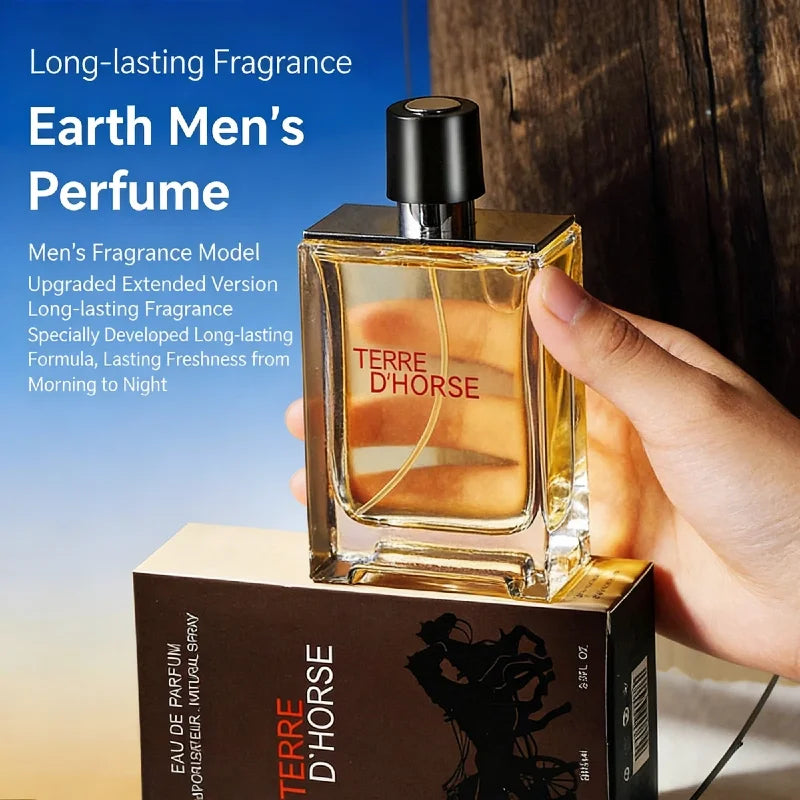 Men's 50ml/100ml Fresh Energetic Spicy Fougere Cologne Perfume - Earthy Woody Long-Lasting Parfum for Dating Deodorants