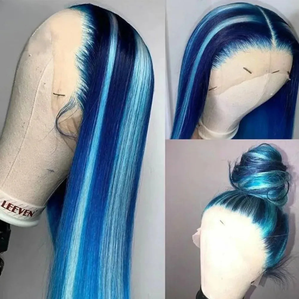 Dark Purple Wig Long Silky Straight Free Part Synthetic Lace Front Wigs Heat Resistant Fiber Wig for Women Daily Party Cosplay
