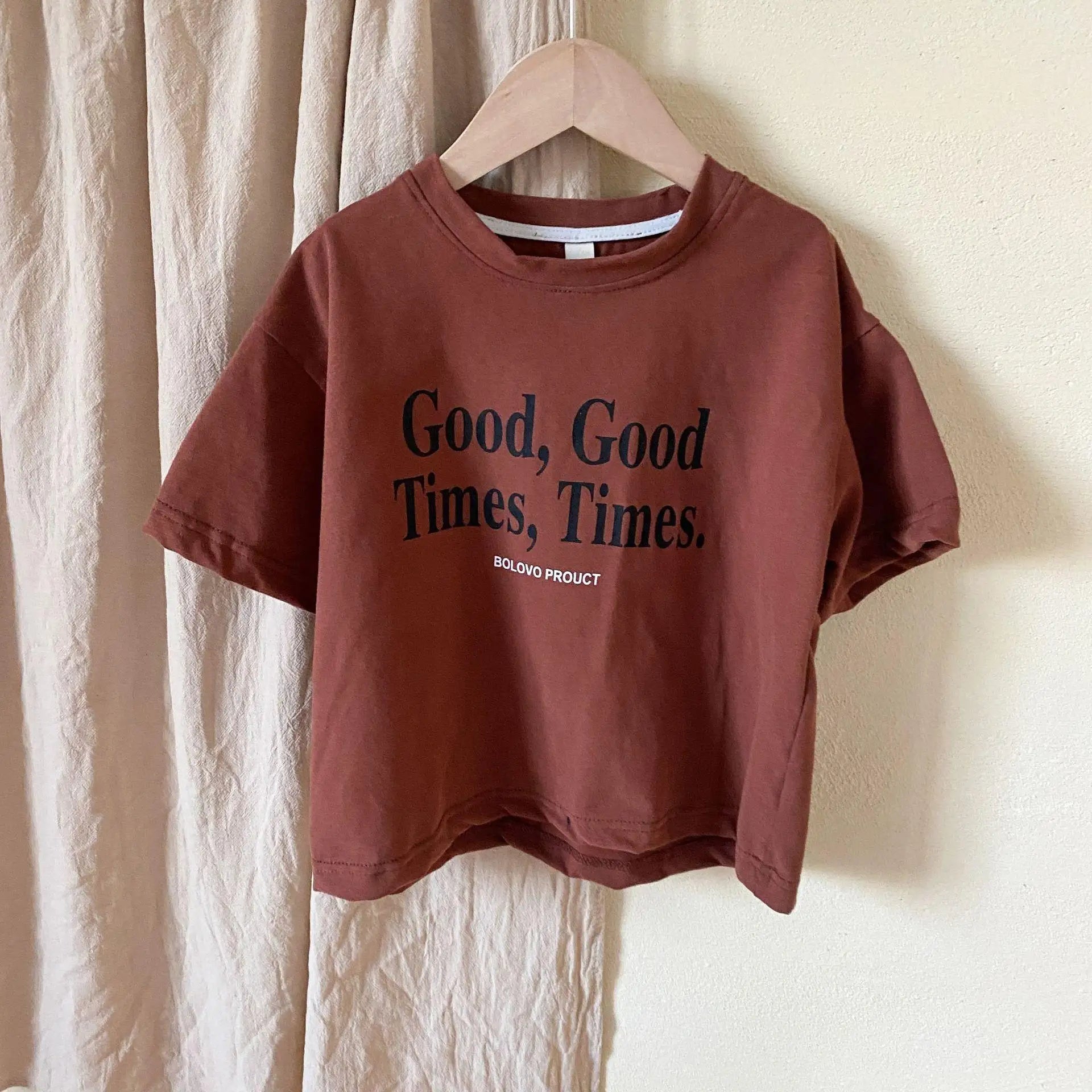 Kids Boys And Girls Summer Clothes Tops Tees Letters Printed Simple Fashion Children T-shirt Round Collar Loose Casual T Shirts