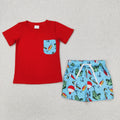 4.21y RTS Western Boys CAMO MAMA'S BOY Vintage Short Sleeve Back to School Pantsuit Children Outfits for Boys