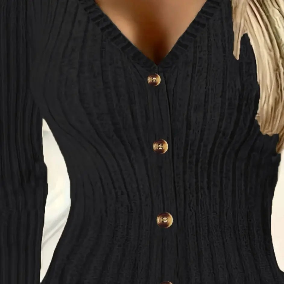 Fashionable style  long sleeves   double side pockets   textured fabric   slim-fit dress