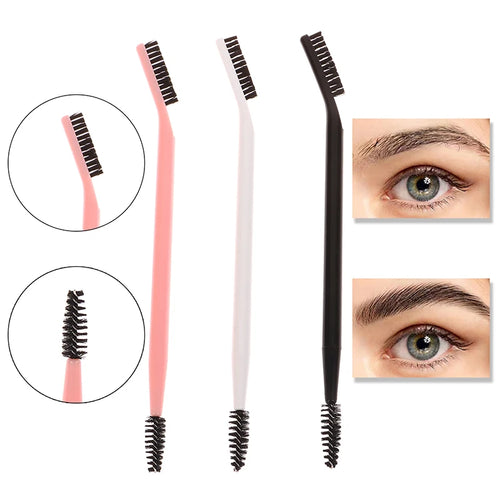 1Pc Double Headed Eyebrow Brush Eyelash Comb Eyebrow Eyelash Shaper Eye Brow Brush For Grooming Brows Reusable Makeup Tool