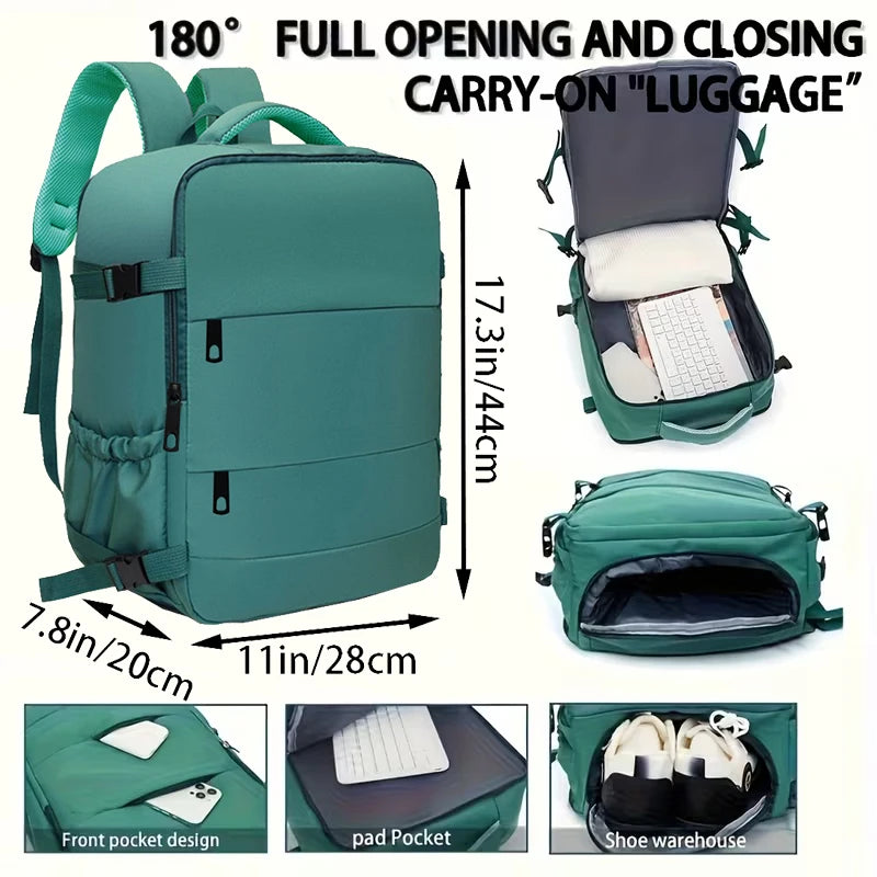 Graceful Practical Multi-color Backpack Multi-pocket Design Adjustable-strap Lightweight for Commute Casual Bag