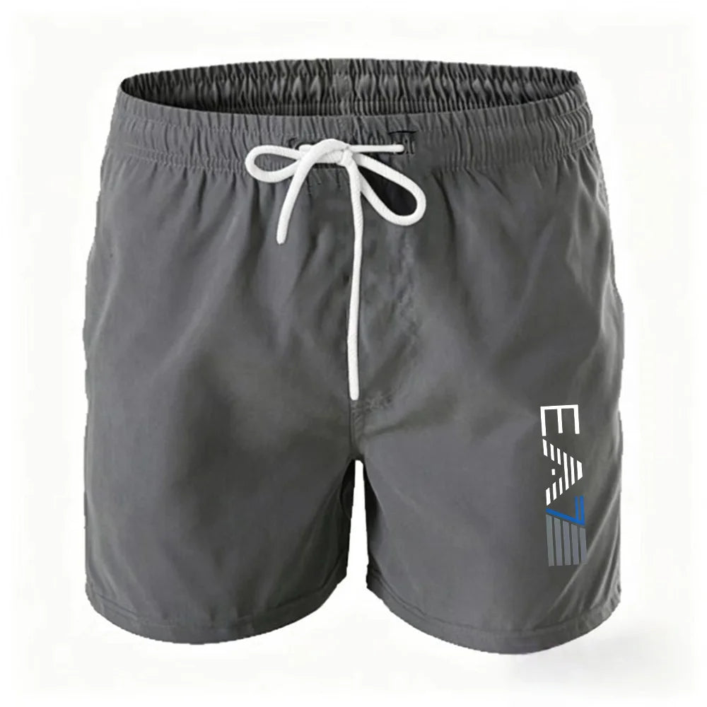 Men's Swim Trunks Beach Shorts Drawstring with Mesh Lining Elastic Waist Plain Breathable Soft Casual Daily Streetwear