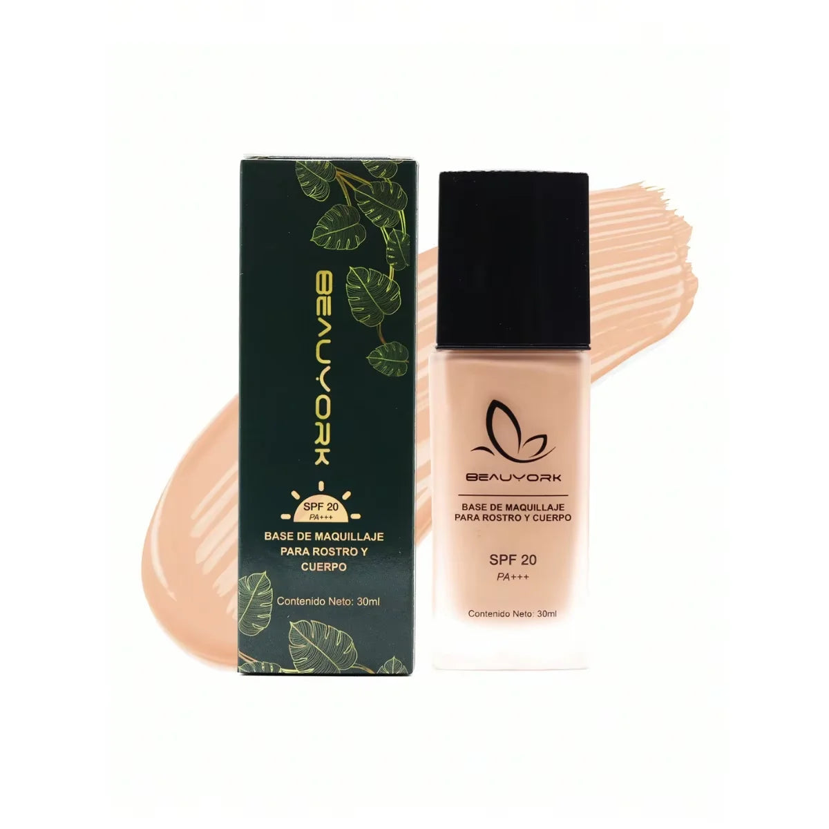 Women's Makeup Spf20 Pa+++ Sunscreen Foundation, Full Coverage Moisturizer, Breathable Matte Finish, Long Lasting, Beauyork