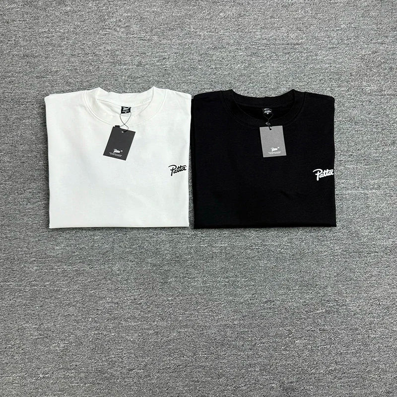 New Arrival Patta Tshirt American Street Style with Palm Tree Star Print Man Short Sleeve Tops