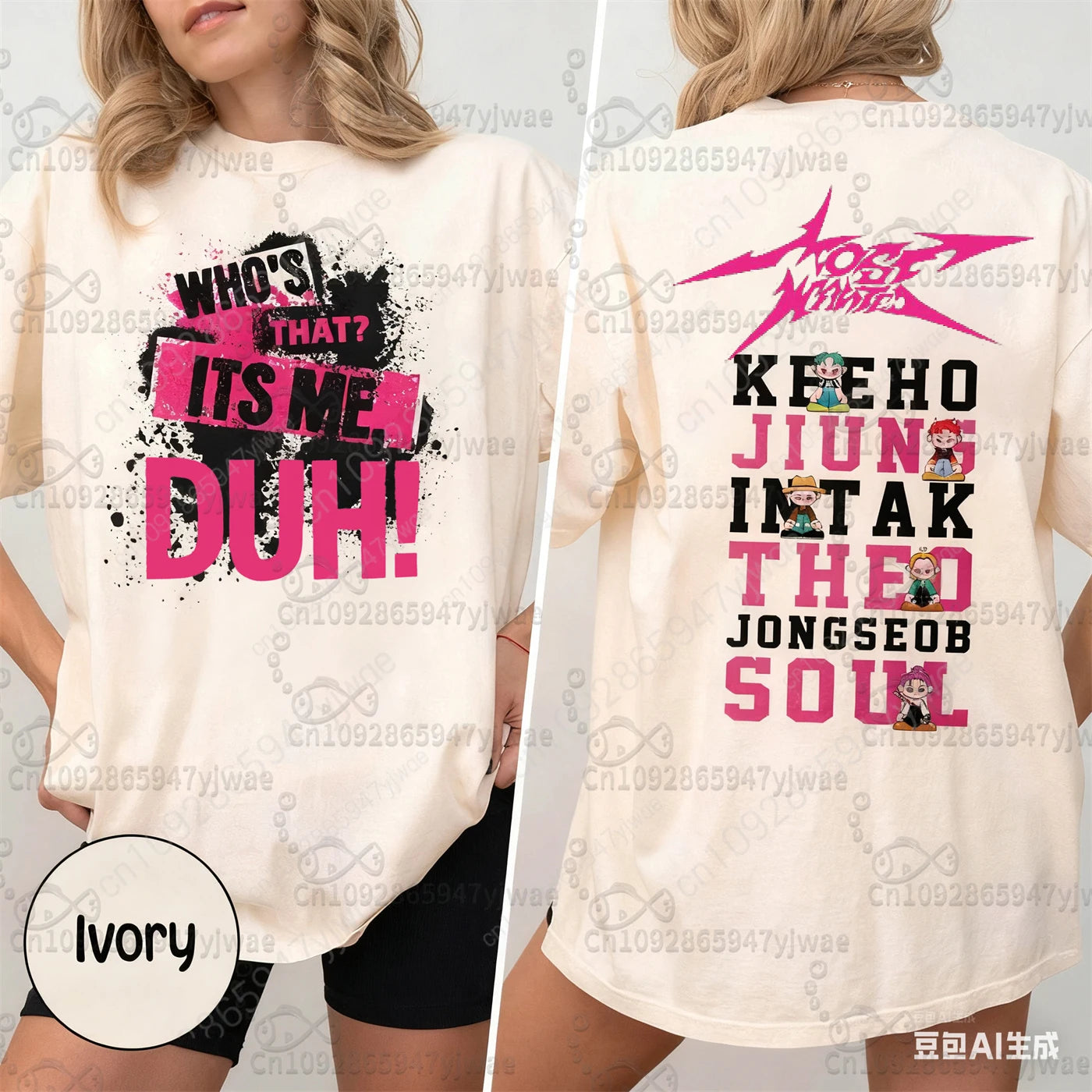 P1Harmony 2025 Tour Shirt Fan Gift Double sided Printed Tee Summer Women's Loose Breathable Cotton Short Sleeve Women's T-shirt