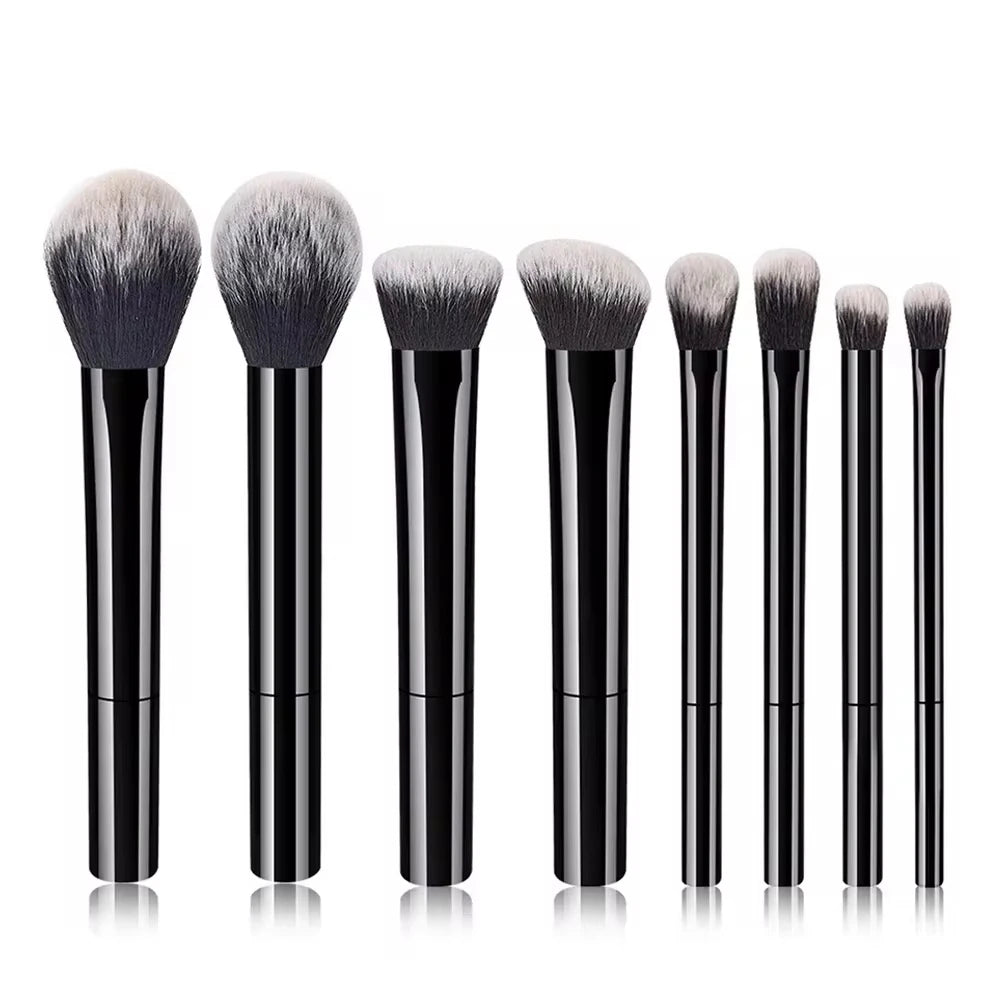 8pcs Pro Makeup Brush Set - Soft, Premium Synthetic Hair, Cruelty-Free, Easy to Clean, Foundation, Blush, Eyeshadow, Cosmetic
