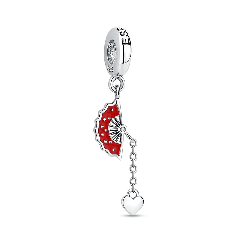 Original 925 Sterling Silver Charms Love Travel London Bus Suitcase Paris Beads Fit Brand Bracelets Necklaces Women DIY Jewelry