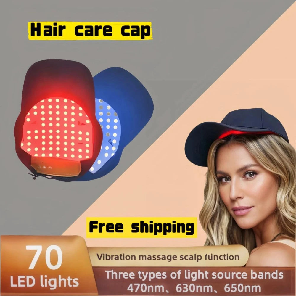 Red Light Therapy for Hair Fast Growth Cap Red&Infrared Light Therapy Device for Hair Loss Treatment with USB Charging Anti-hair