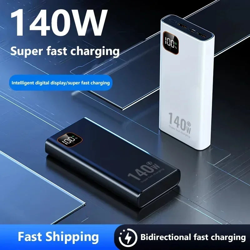 Lenovo 500000mAh High Capacity 140W CCC 2027NEW Power Bank Portable Super Fast Charging Battery Charger for Xiaomi iPhone