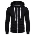 2021 New Autumn Winter Cotton Hoodied Mens Sweatshirts Solid Hoody Fleece Thick Hoodies Men Sportswear Zipper Sweatshirts Men